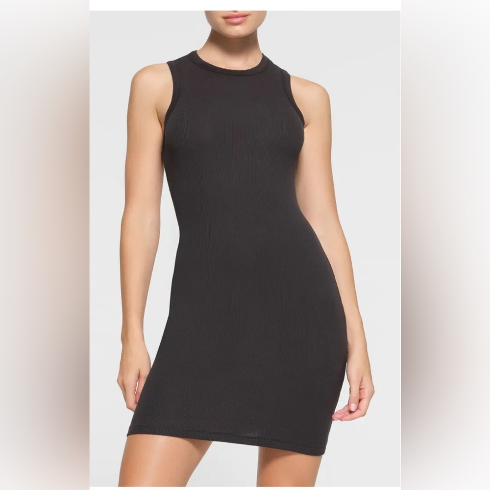 SKIMS Cotton Ribbed Mini Tank Dress
